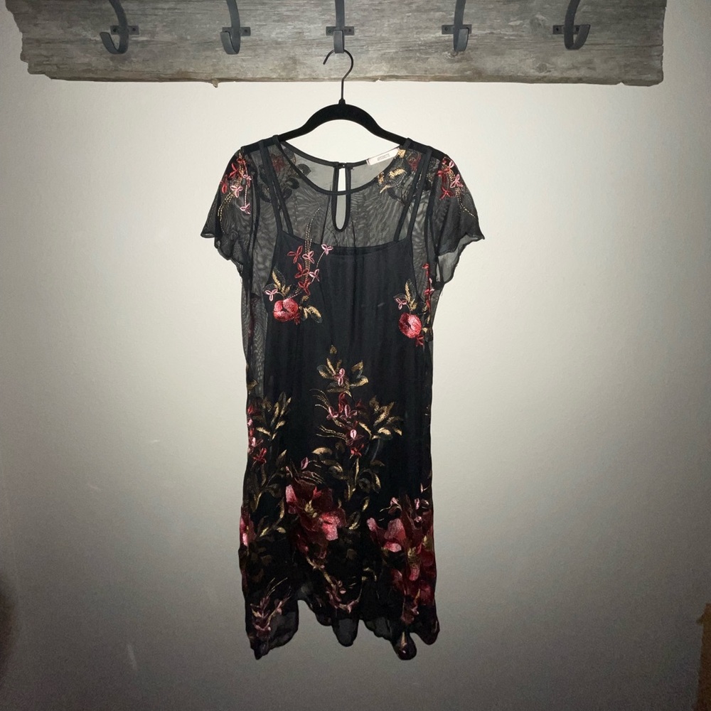 Black sheer dress